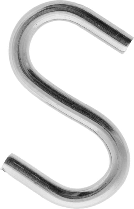S-haken 4mm 35mm RVS 4 stuks. deltafix.