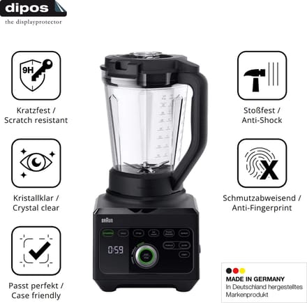 dipos – 2x Pantserfolie geschikt voor Braun PowerBlend 9 | 9H Screenprotector