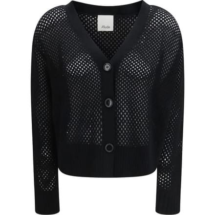 Allude Zwarte Fleece Wol Cardigan