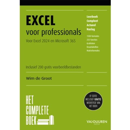 Het Complete Boek Excel Voor Professionals - Het Complete Boek - Wim de Groot