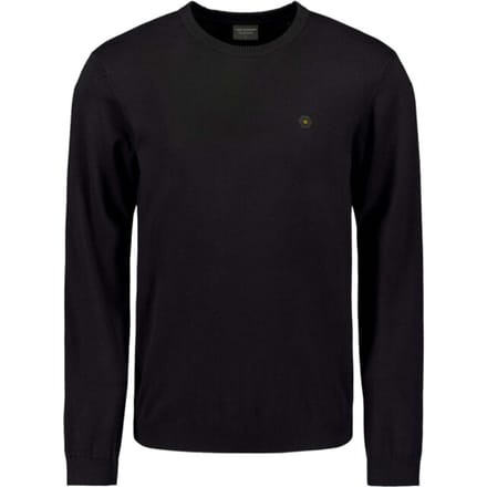 No Excess Pullover crewneck 2 coloured melang black