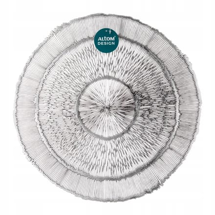 ALTOM Promienie - Decoratieve Tafelloper - Zilver - Antislip - 38 cm