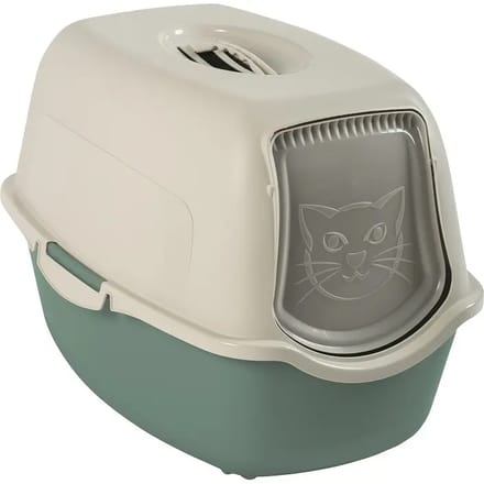 Maison de toilette - Vert d'eau &amp; Blanc (PP Recyclé) - 56 x 40 x 39 cm
