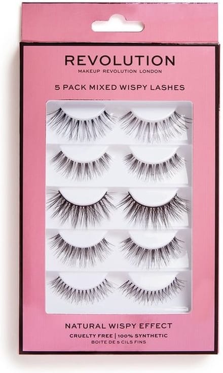Makeup Revolution - 5 Pack Mixed Wispy Lashes - Nepwimpers - 5 paar