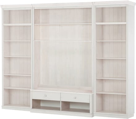 Anita-Boekenkast Tv-lowboard - Wit Grenen
