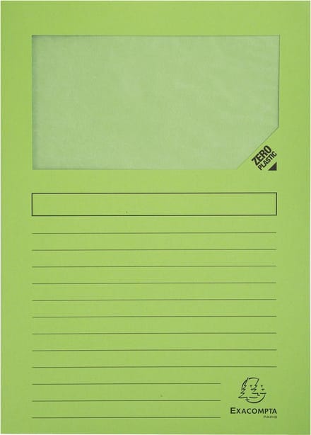 Exacompta 4x FOREVER® Pak van 100 venstermappen 120g/m2 - 22x31cm voor A4 - Grasgroen - 50107E