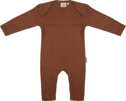 Little Indians Jumpsuit Geribbeld Meisjes Katoen Bruin Mt 9-12 Mnd