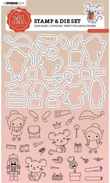 Studio Light • Sweet Stories Stamp & Cutting Die Christmas crew