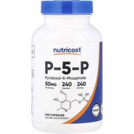 Nutricost, P-5-P, 50 mg, 240 gélules