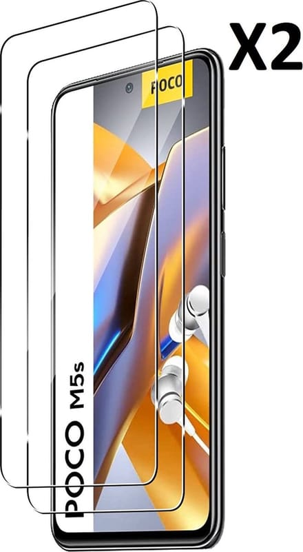 Screenprotector geschikt voor Xiaomi Poco M5s screenprotector Beschermglas 2 pack - Screenprotector geschikt voor Xiaomi Poco M5s screen protector glas