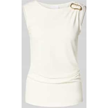Tanktop van viscosemix met draperieën