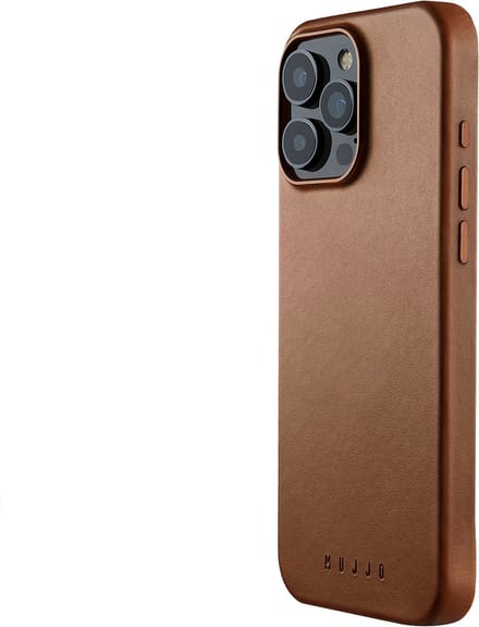 Mujjo - Full Leather Mag Case geschikt voor iPhone 16 Pro Max Hoesje - tan brown | tan brown