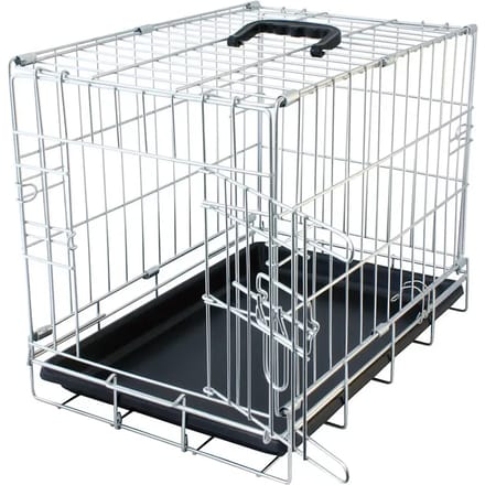 Hondenkrat met 1 plastic schuifdeur Duvoplus Fer Pliable