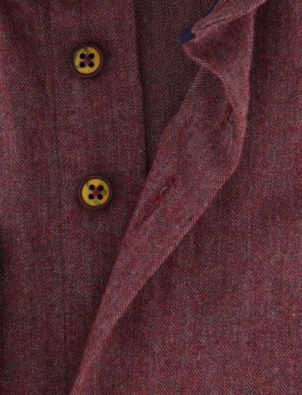 Normale fit overhemd Eden Valley bordeaux katoen