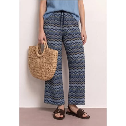 High Waist broek met wijde pijpen in Loose Fit