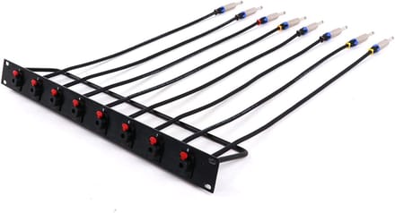 Klemmenblokkast Kabelrek - Jumperrek Bedrading - Audio Aansluitingen - Patchpaneel D-Type - 2.5 meter kabel - Zwart