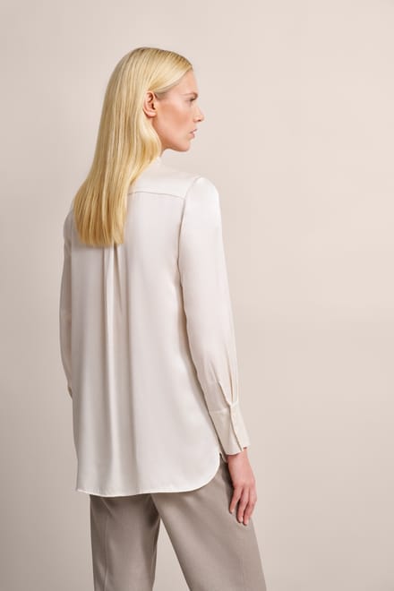 Bugatti Damen Overhemdblouse met een langer achterpand