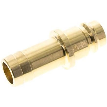 Messing DN 19 Luchtkoppeling Insteeknippel 19 mm Slangpilaar Double Shut-Off