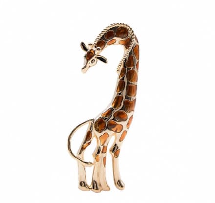 Broche Giraf goudkleur bruin 7 cm - Charme Bijoux