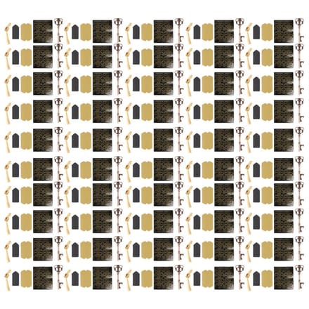 50 Pièces Style Européen Alliage de Zinc Forme de Clé Mariage Ouvre-Bière Outil d'Ouverture Ensemble (Type D) beige