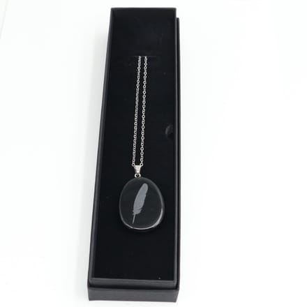 Talisman ketting Veer zwart