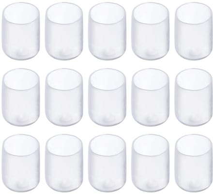 Dailygoods- Eindkappen 15 Pack - Rubber Beschermkap - Schroefdraad Protector - Transparant - 12mm Binnendiameter - Slijtvast Materiaal