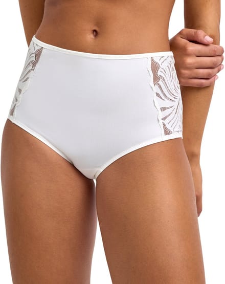 FALKE Delicate Touch Mid Waist met kant functioneel materiaal broek van onderlaag dames wit - maat S