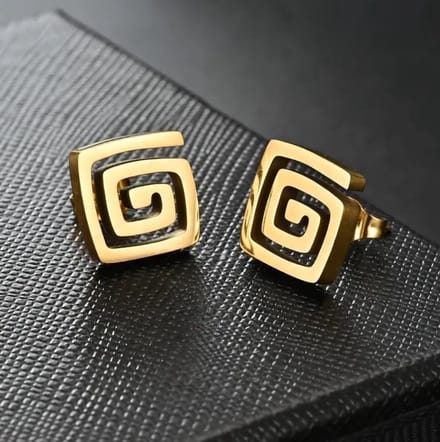 Roestvrijstalen oorbellen goudkleur 1.2 cm