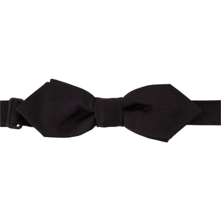 Dolce & Gabbana Elegante Zwarte Zijden Strik Mannen Stropdas