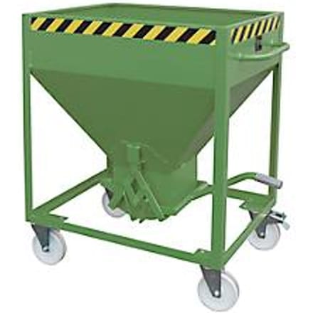 Silocontainer type SR 375, wielen, inhoud 375 liter, groen RAL 6011