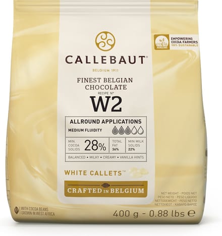Callebaut Chocolade Callets - Wit - 400g - Belgische Chocolade