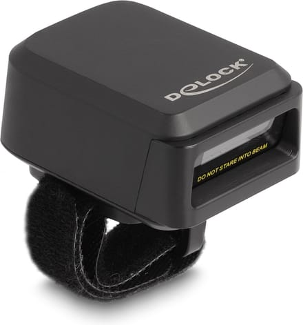 Delock Ring Barcode Scanner 1D and 2D with 2.4 GHz or Bluetooth - Wireless Charging Function