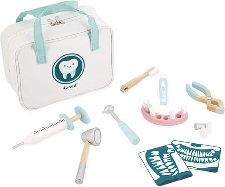 Janod - Houten Tandartsset - Inclusief 14 accessoires