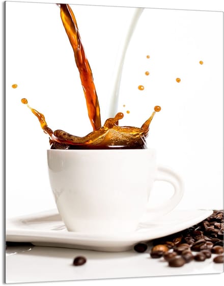TMK ArtDeko - Snijplank - 40x52 cm - Glas - Ontwerp Koffie