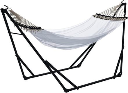 Outsunny - Hangmat - met Standaard - tot 120 kg - Zwart