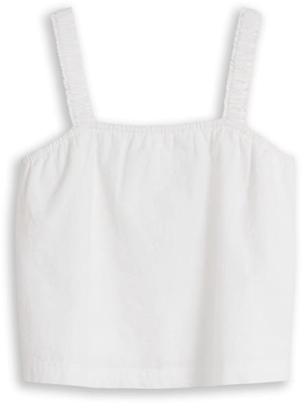 Tom Tailor - Cropped top met broderie - Maat 152 - White