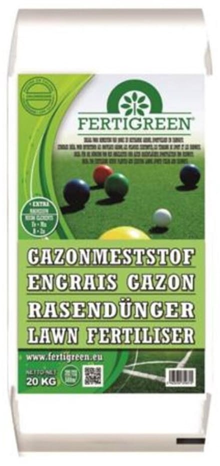 Fertigreen gazonmeststof 20 kg voor 500M² - Compleet 17-6-11+ 2.5MgO+Sp