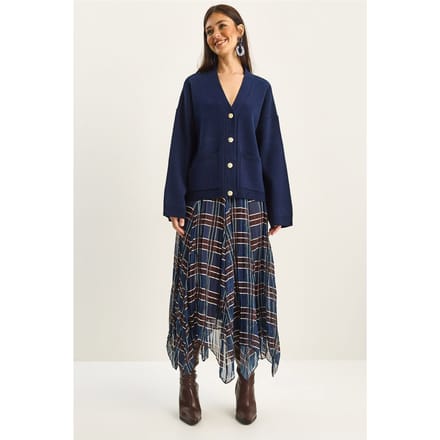 Gestreepte Ruit Midi Rok