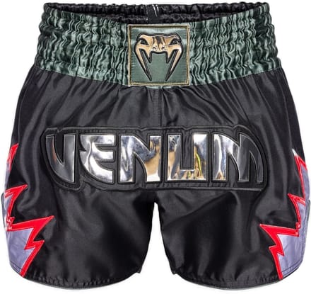 Venum Inferno Muay Thai Kickboxing Shorts Diep Zwart Khaki - M