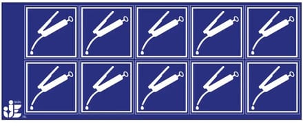 Vetspuit sticker | 5 x 5 cm - 10 stuks per vel