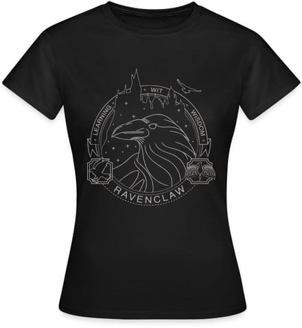 Harry Potter Ravenklauw Lineart T-Shirt Dames