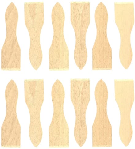 Set van 12 houten racletspatels 13 cm Fackelmann Wood Edition
