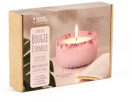 Graine Creative creatieve kaarsen set - DIY paarse bloemen kaars.
