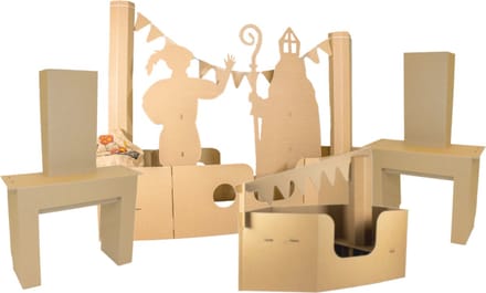 Kartonnen sinterklaas feestdagenpakket - Groot - Een compleet feestdagenpakket - Kartent