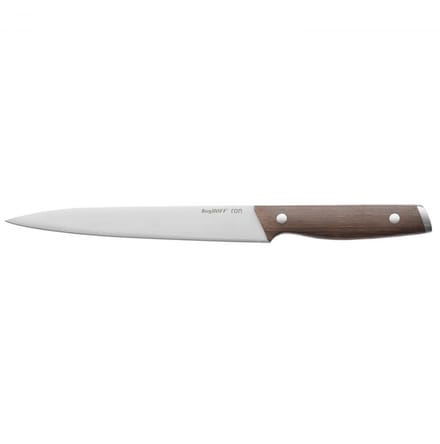 RON Vleesmes met donker houten handvat 20 cm - Bruin -
