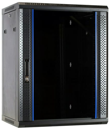 DSIT 15U wandkast met glazen deur 600x600x770mm (BxDxH) - serverbehuizing - serverrack - serverkast - 19 inch