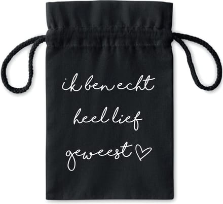 Pepernotenzakje Lief geweest - zwart - Sproetiz