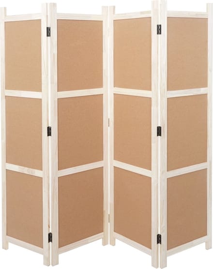 Kamerscherm MCW-G52, kamerscherm privacyscherm, prikbord kurk ~ bruin, 4 panelen 166x160cm