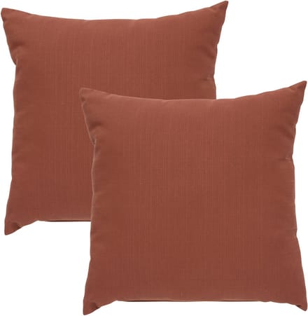 Hesperide Sierkussen Granada - 2x - terracotta - 40 x 40 cm - polyester - voor buiten - tuinkussen