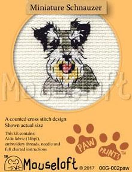Mini Borduurpakketje Hond - Miniature Schnauzer - Mouseloft